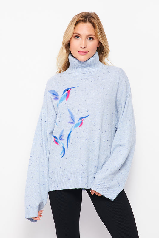 The Flying Birds Pullover - Blue