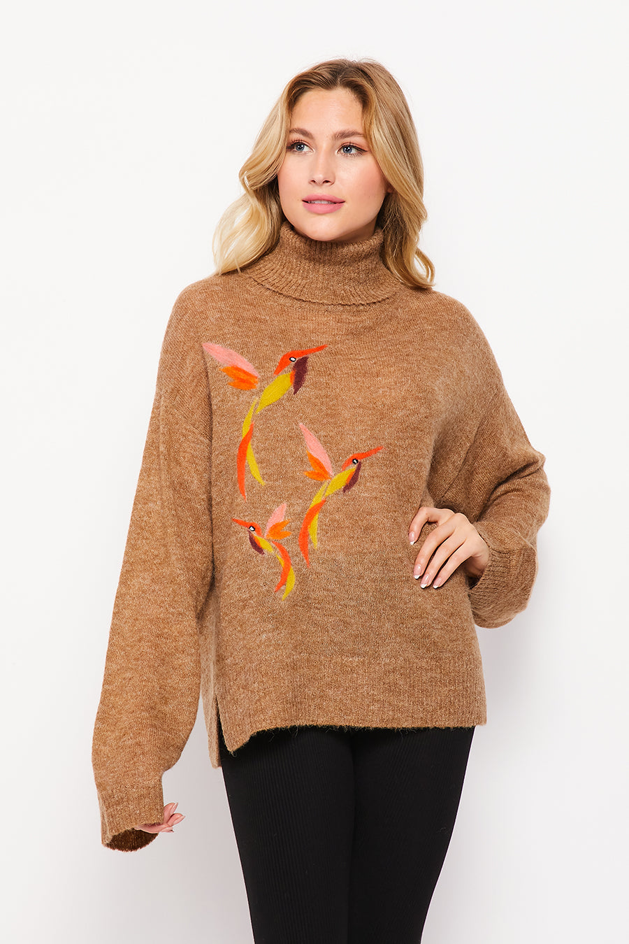 The Flying Birds Pullover - Brown