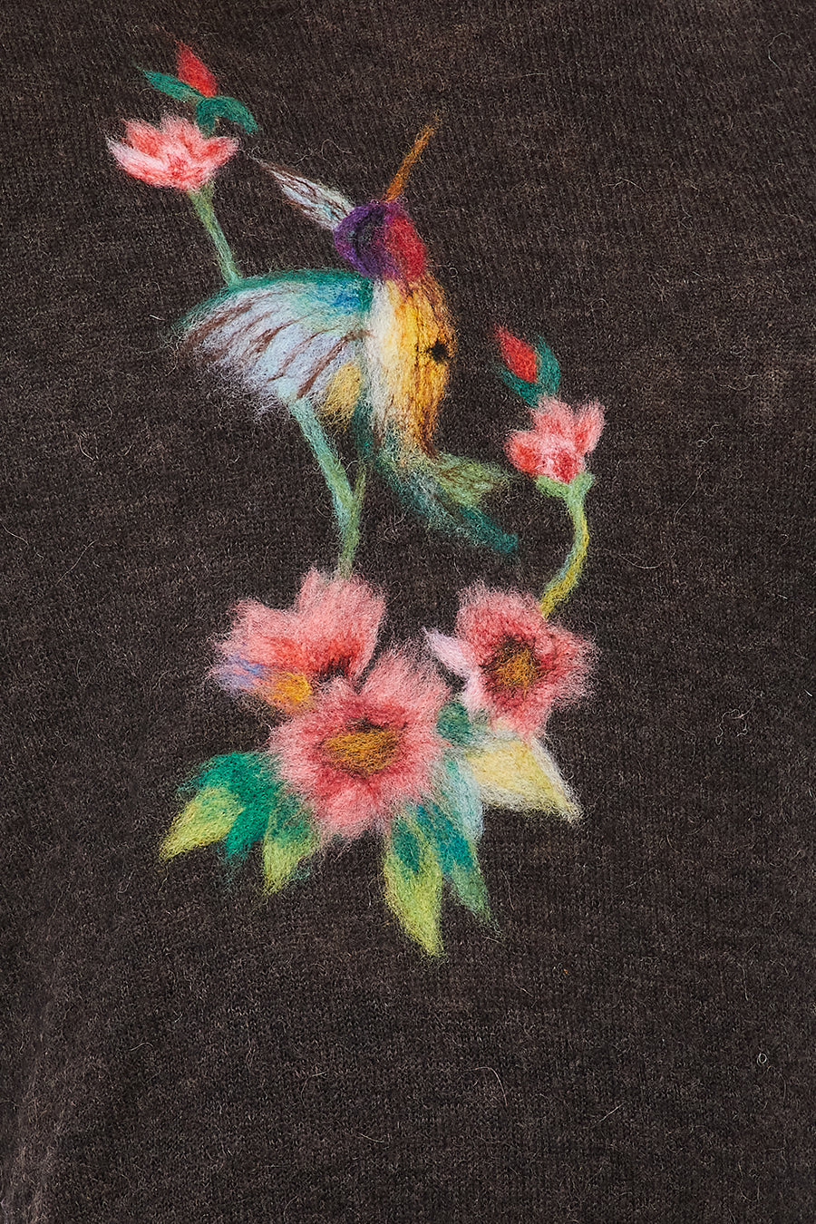 Japanese Bird Pullover - Charcoal