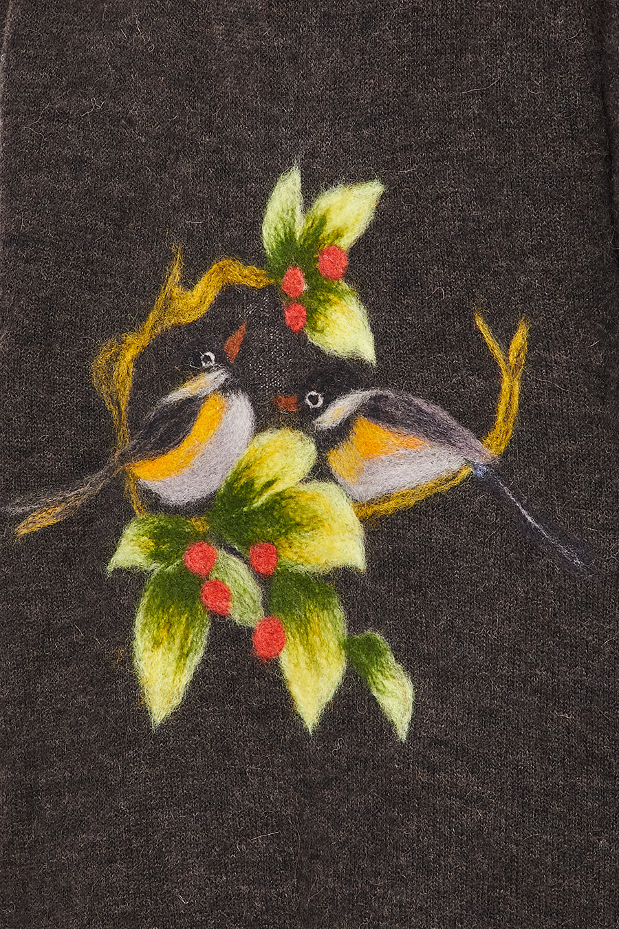 The Twin Birds Kimono - Charcoal