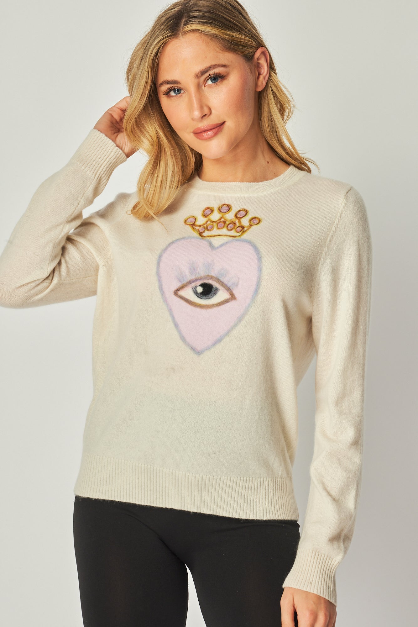 Royal Eye Sweater - Ivory